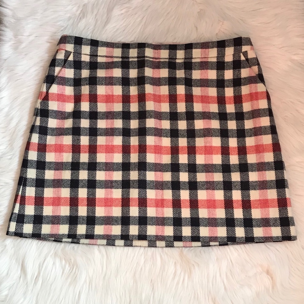 Boden Plaid Mini Skirt